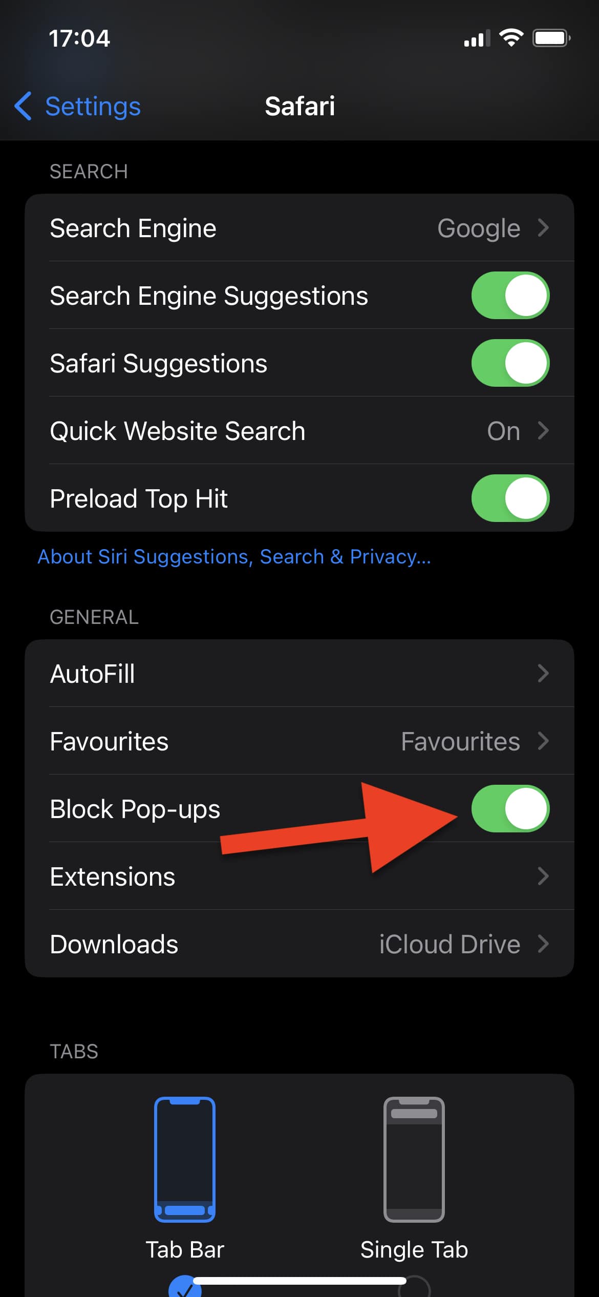 how to disable popups on safari iphone and ipad